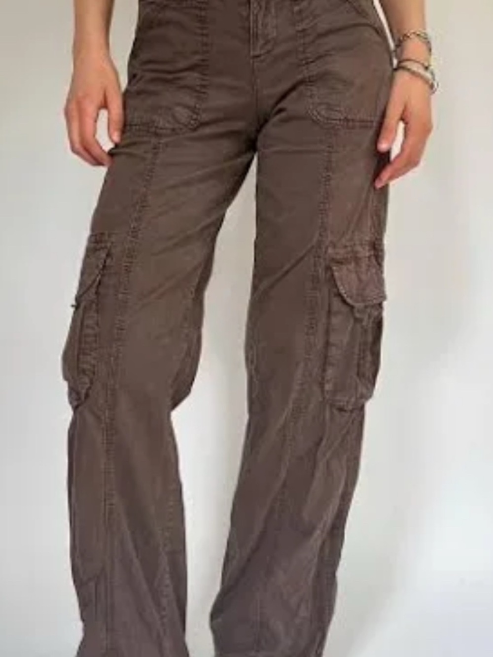 Garage Brown Cargo Pants with Utility Pockets